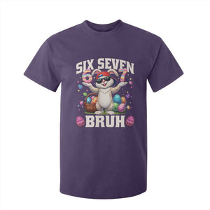 Funny Easter Day Six Seven Bruh T Shirt For Kid 67 Bunny Easter Eggs TS11 Purple Print Your Wear