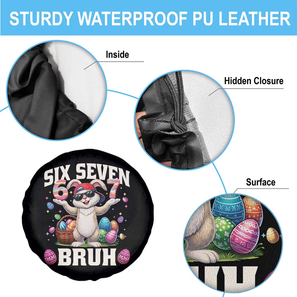 Funny Easter Day Six Seven Bruh Spare Tire Cover 67 Bunny Easter Eggs TS11 Print Your Wear
