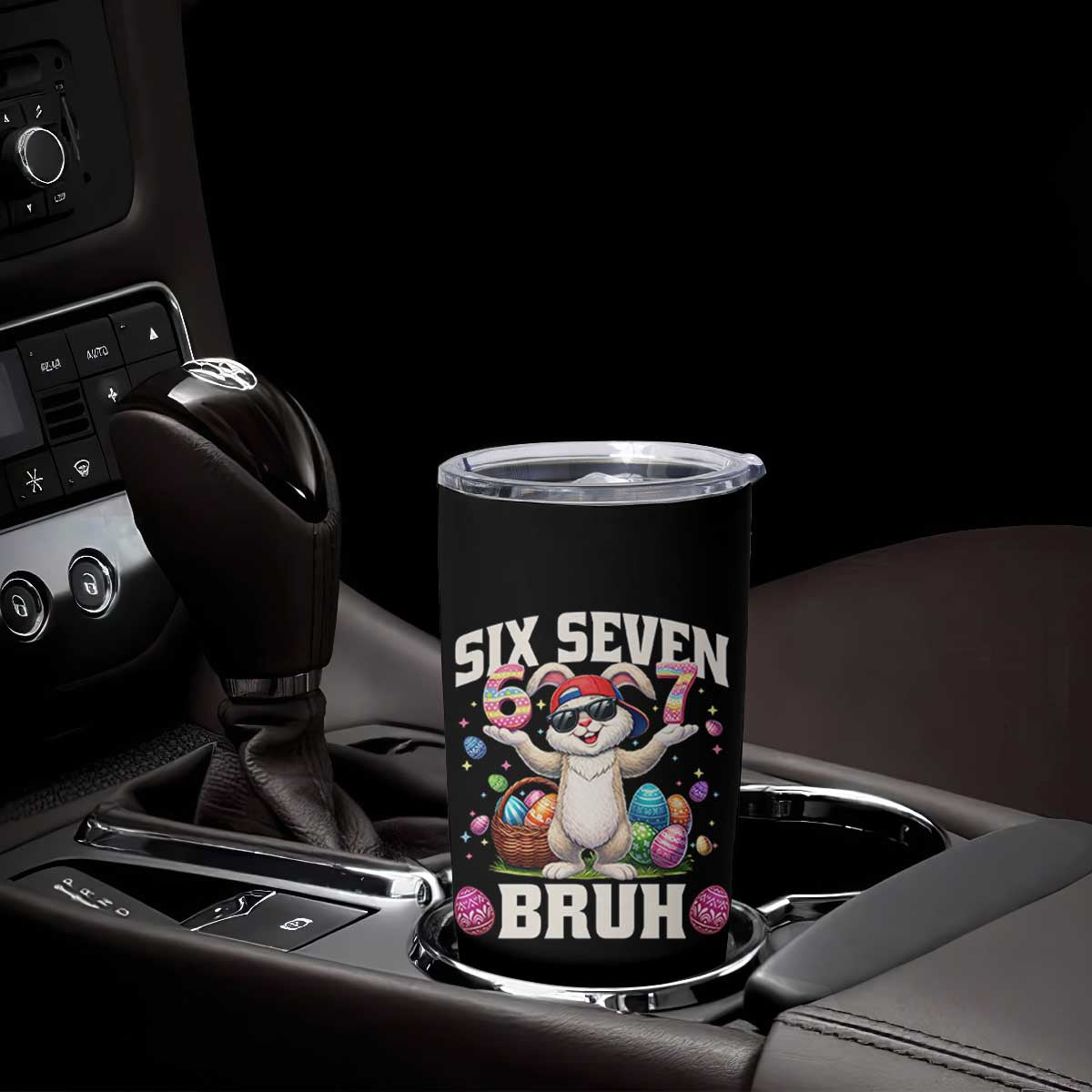 Funny Easter Day Six Seven Bruh Tumbler Cup 67 Bunny Easter Eggs TS11 Print Your Wear