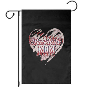 Baseball Mom Garden Flag Baseball Mama Life Game Day Vintage Heart TS11 Black Print Your Wear