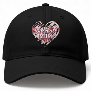 Baseball Mom Baseball Cap Baseball Mama Life Game Day Vintage Heart TS11 Print Your Wear