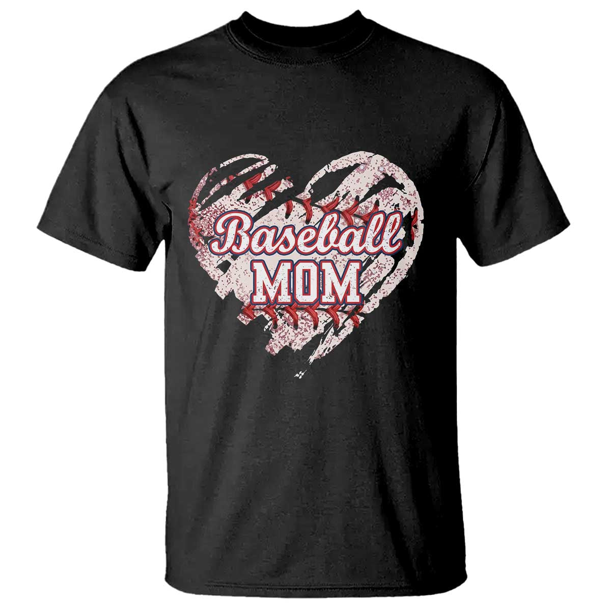 Baseball Mom T Shirt Baseball Mama Life Game Day Vintage Heart TS11 Black Print Your Wear