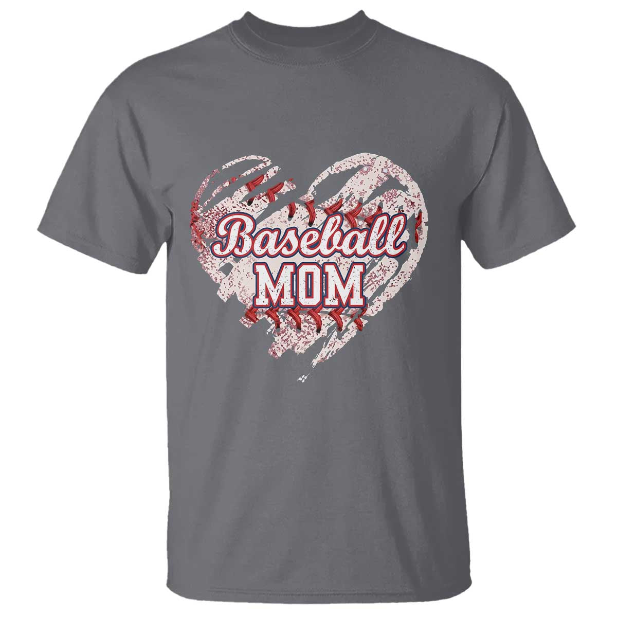 Baseball Mom T Shirt Baseball Mama Life Game Day Vintage Heart TS11 Charcoal Print Your Wear