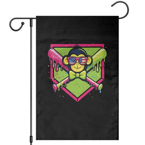 Party Monkey Baseball Drip Funny Animals Lover Garden Flag TS11 Black Print Your Wear