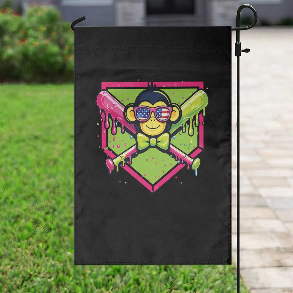 Party Monkey Baseball Drip Funny Animals Lover Garden Flag TS11 Print Your Wear