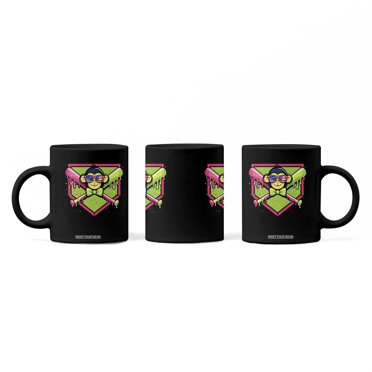 Party Monkey Baseball Drip Funny Animals Lover Coffee Mug TS11 Print Your Wear