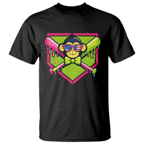 Party Monkey Baseball Drip Funny Animals Lover T Shirt TS11 Black Print Your Wear