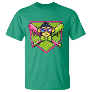 Party Monkey Baseball Drip Funny Animals Lover T Shirt TS11 Irish Green Print Your Wear