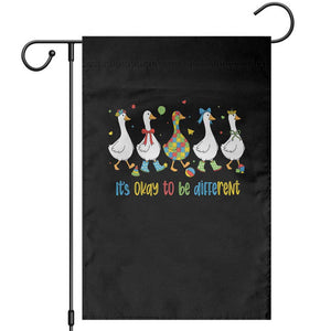 Funny Autistic Goose Garden Flag It Is Okay To Be Different Autism Awareness TS11 Black Print Your Wear