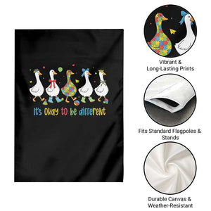Funny Autistic Goose Garden Flag It Is Okay To Be Different Autism Awareness TS11 Print Your Wear
