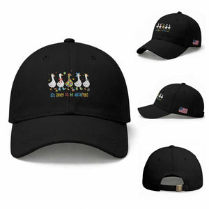 Funny Autistic Goose Baseball Cap It Is Okay To Be Different Autism Awareness TS11 Baseball Cap Universal Fit Black Print Your Wear