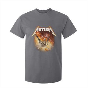 Autism Skeleton Funny Meme T Shirt For Kid Fire Burning Flames TS11 Charcoal Print Your Wear