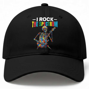 Autism Skeleton Rocker Baseball Cap I Rock The Spectrum Autism Awareness TS11 Print Your Wear