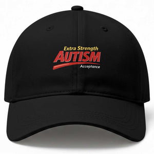 Funny Extra Strength Autism Acceptance Inappropriate Autism Meme Baseball Cap TS11 Print Your Wear