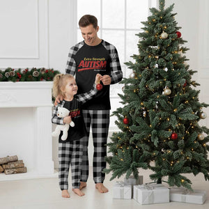 Funny Extra Strength Autism Acceptance Inappropriate Autism Meme Plaid Pajama Set TS11 White Plaid Print Your Wear