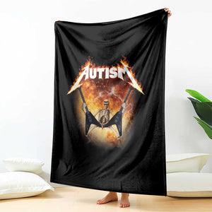 Autism Skeleton Rocker Throw Blanket Hardcore Rock Style Artwork TS11 Print Your Wear