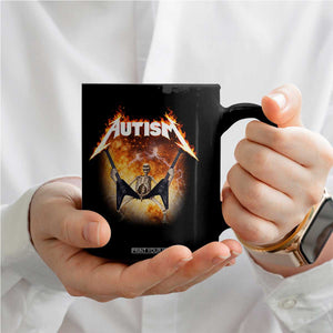 Autism Skeleton Rocker Coffee Mug Hardcore Rock Style Artwork TS11 Print Your Wear