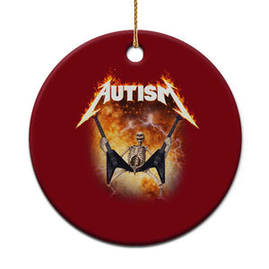 Autism Skeleton Rocker Ceramic Ornament Hardcore Rock Style Artwork TS11 1pc Red Print Your Wear