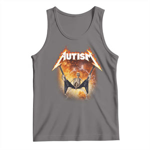 Autism Skeleton Rocker Tank Top Hardcore Rock Style Artwork TS11 Deep Heather Print Your Wear