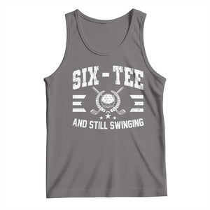 60th Birthday Golf Tank Top Funny Six Tee And Still Swinging 60 Years Old TS11 Deep Heather Print Your Wear