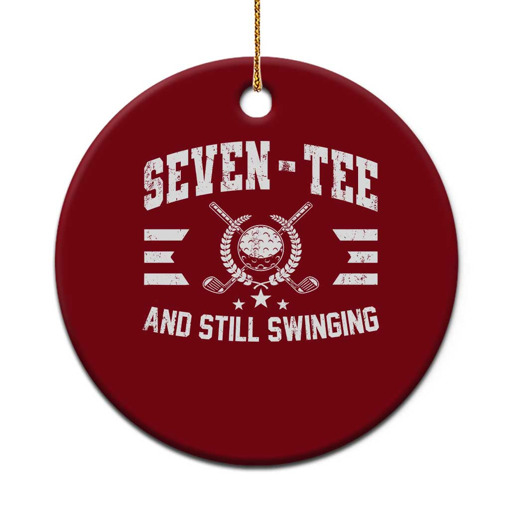90th Birthday Golf Ceramic Ornament Funny Nine Tee And Still Swinging 90 Years Old TS11 1pc Red Print Your Wear