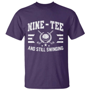 90th Birthday Golf T Shirt Funny Nine Tee And Still Swinging 90 Years Old TS11 Purple Print Your Wear