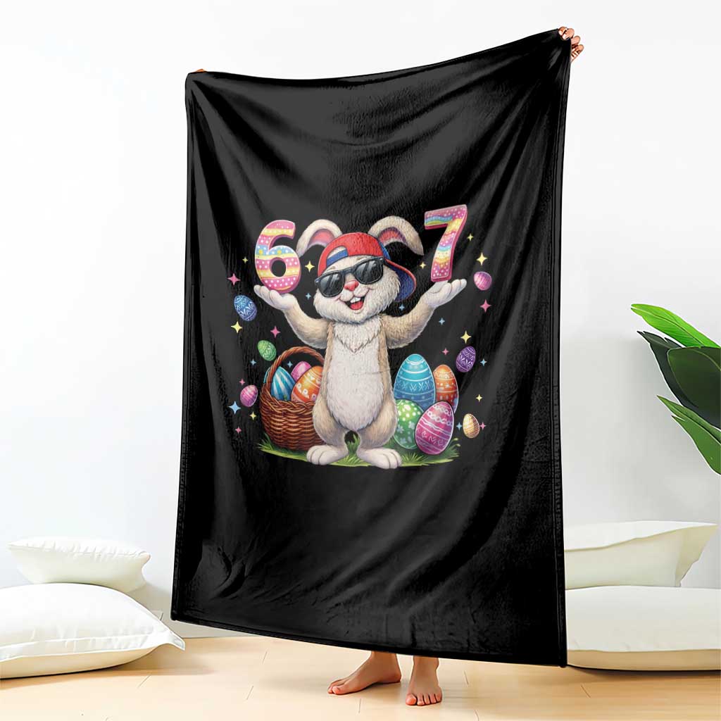Funny Easter Day Six Seven 67 Bunny Boys Kids Throw Blanket TS11 Print Your Wear