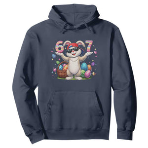 Funny Easter Day Six Seven 67 Bunny Boys Kids Hoodie TS11 Navy Print Your Wear