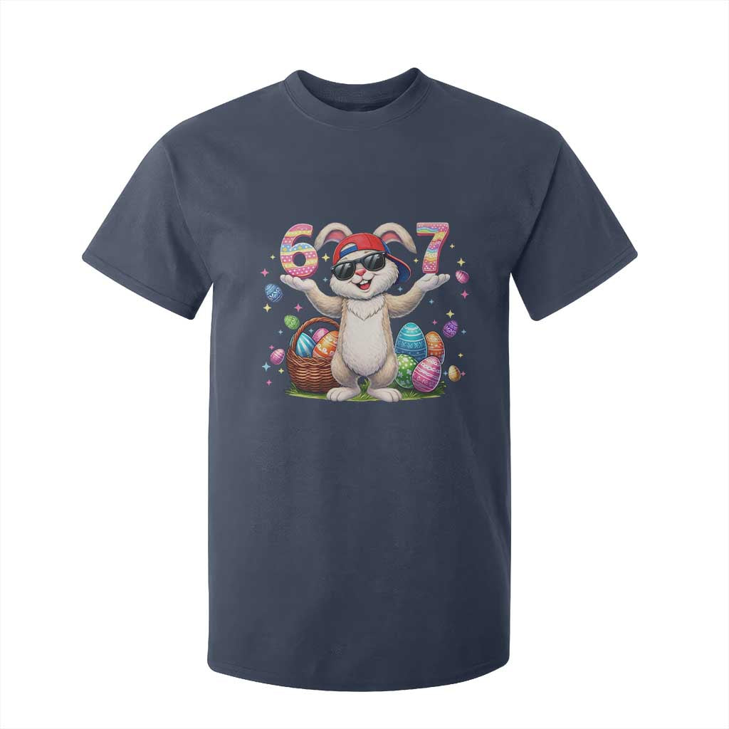 Funny Easter Day Six Seven 67 Bunny Boys Kids T Shirt For Kid TS11 Navy Print Your Wear