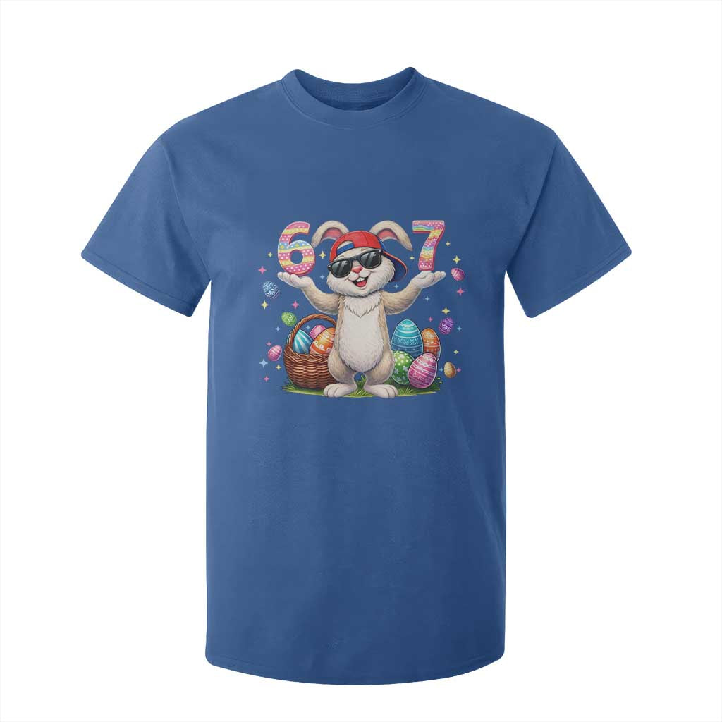 Funny Easter Day Six Seven 67 Bunny Boys Kids T Shirt For Kid TS11 Royal Blue Print Your Wear