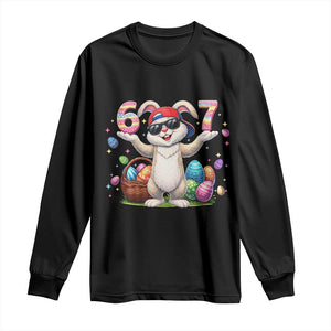 Funny Easter Day Six Seven 67 Bunny Boys Kids Long Sleeve Shirt TS11 Black Print Your Wear