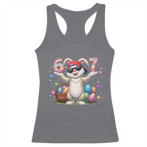 Funny Easter Day Six Seven 67 Bunny Boys Kids Racerback Tank Top TS11 Charcoal Print Your Wear