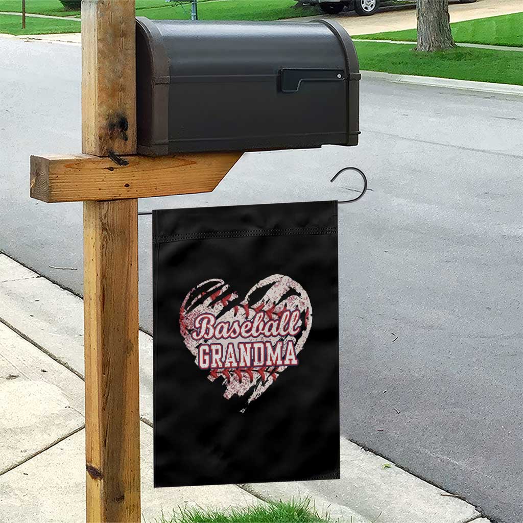 Baseball Grandma Garden Flag Vintage Baseball Heart Game Day TS11 Print Your Wear