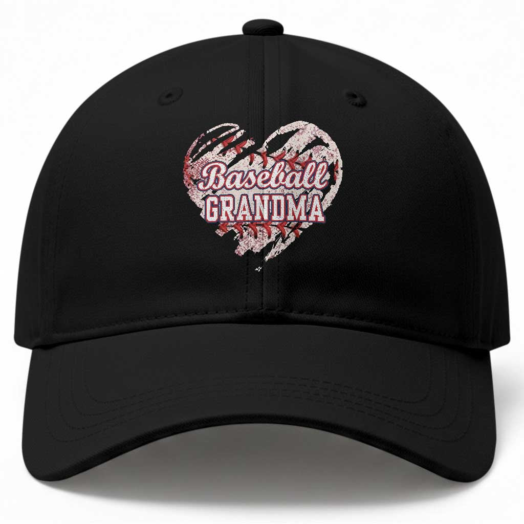 Baseball Grandma Baseball Cap Vintage Baseball Heart Game Day TS11 Print Your Wear