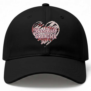 Baseball Grandma Baseball Cap Vintage Baseball Heart Game Day TS11 Print Your Wear