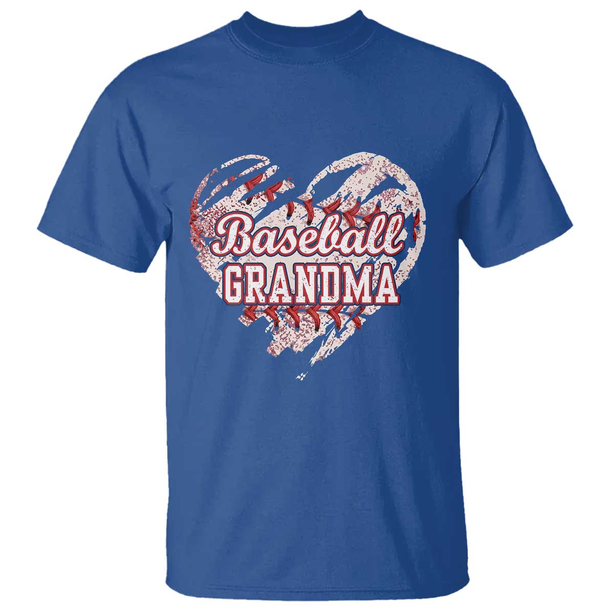 Baseball Grandma T Shirt Vintage Baseball Heart Game Day TS11 Royal Blue Print Your Wear