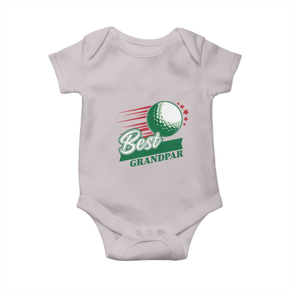 Golfing Dad Baby Onesie Best Grandpar Golf Ball Father's Day TS11 Ice Gray Print Your Wear