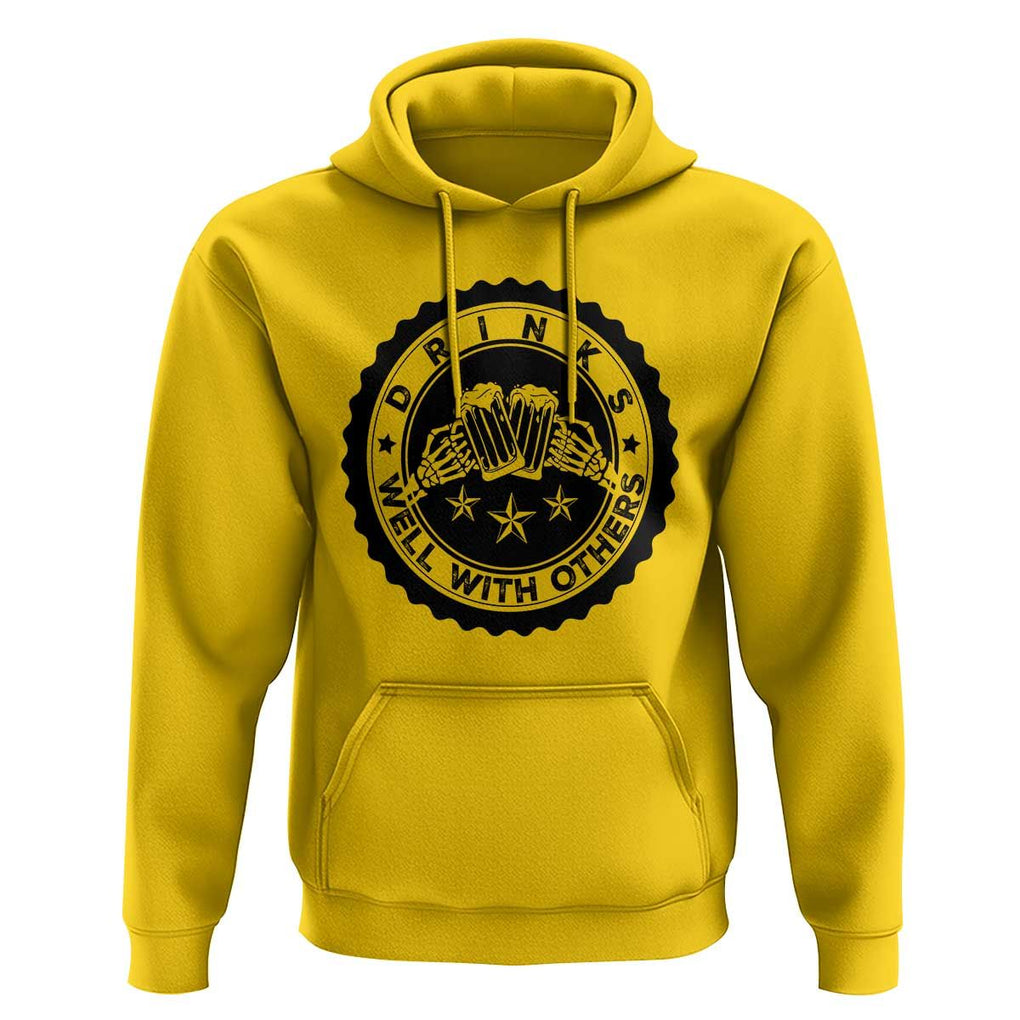 Funny Beer Lover Hoodie Drinks Well With Others Drinking Beer Mug TS11 Daisy Print Your Wear