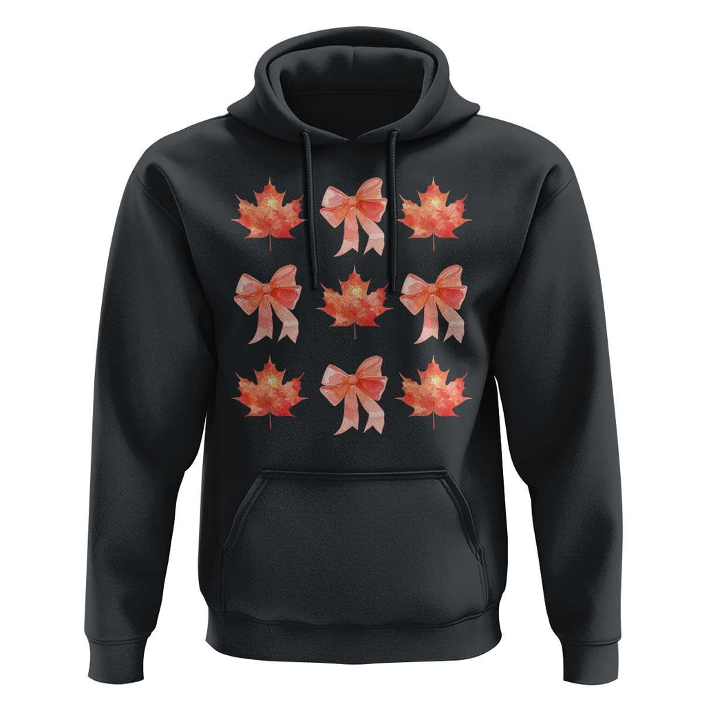 Happy Canada Day Hoodie Coquette Orange Bows Maple Leaf TS11 Black Print Your Wear