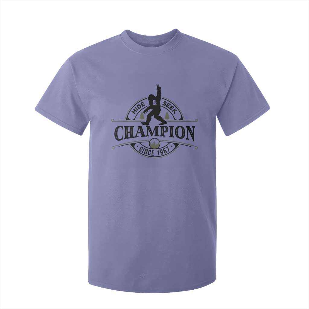 Bigfoot Lover T Shirt For Kid Hide And Seek Champion Vintage Sasquatch TS11 Violet Print Your Wear