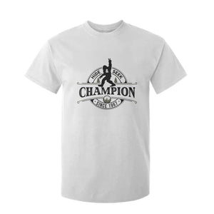 Bigfoot Lover T Shirt For Kid Hide And Seek Champion Vintage Sasquatch TS11 White Print Your Wear