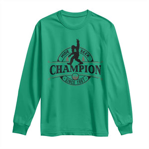 Bigfoot Lover Long Sleeve Shirt Hide And Seek Champion Vintage Sasquatch TS11 Irish Green Print Your Wear