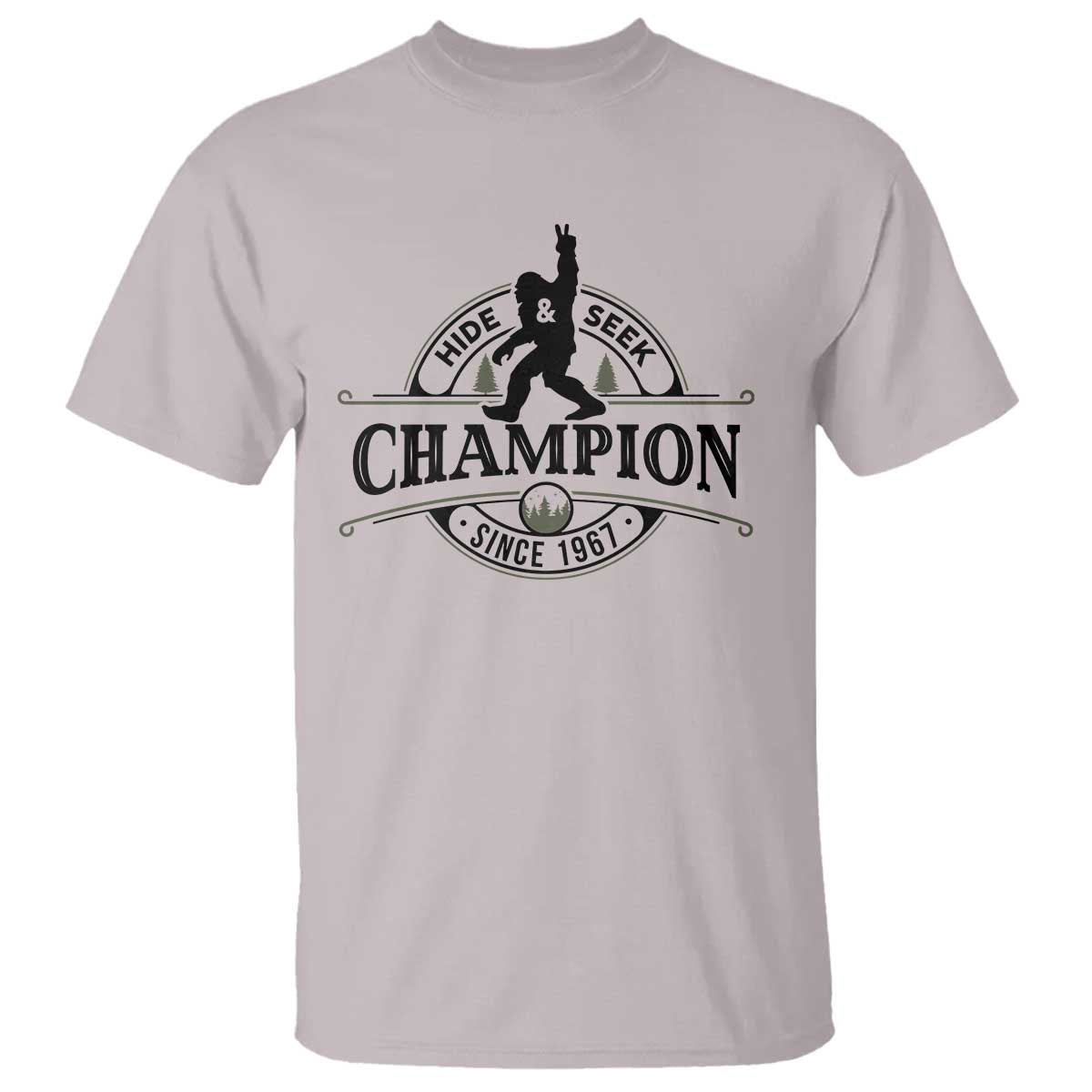 Bigfoot Lover T Shirt Hide And Seek Champion Vintage Sasquatch TS11 Ice Gray Print Your Wear