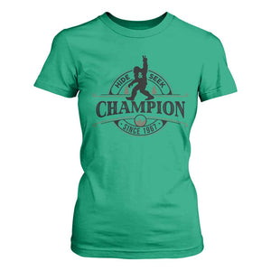 Bigfoot Lover T Shirt For Women Hide And Seek Champion Vintage Sasquatch TS11 Irish Green Print Your Wear