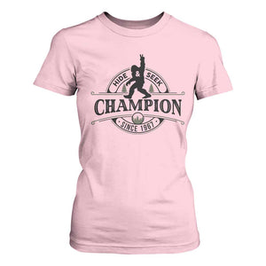 Bigfoot Lover T Shirt For Women Hide And Seek Champion Vintage Sasquatch TS11 Light Pink Print Your Wear