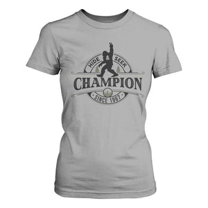 Bigfoot Lover T Shirt For Women Hide And Seek Champion Vintage Sasquatch TS11 Sport Gray Print Your Wear