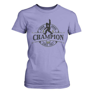 Bigfoot Lover T Shirt For Women Hide And Seek Champion Vintage Sasquatch TS11 Violet Print Your Wear