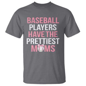 Funny Baseball T Shirt Baseball Players Have The Prettiest Moms Vintage Ribbon Ball TS11 Charcoal Print Your Wear