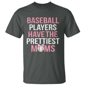 Funny Baseball T Shirt Baseball Players Have The Prettiest Moms Vintage Ribbon Ball TS11 Dark Heather Print Your Wear