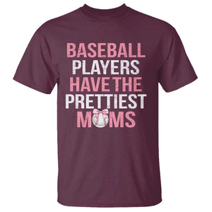 Funny Baseball T Shirt Baseball Players Have The Prettiest Moms Vintage Ribbon Ball TS11 Maroon Print Your Wear